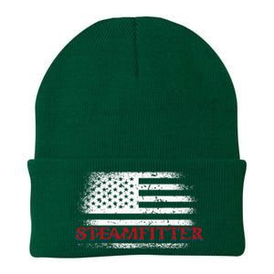 Steamfitter Usa Flag Patriotic For A Pipefitter Knit Cap Winter Beanie