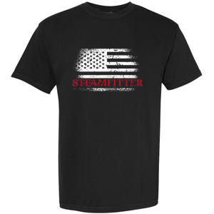 Steamfitter Usa Flag Patriotic For A Pipefitter Garment-Dyed Heavyweight T-Shirt