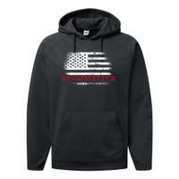 Steamfitter Usa Flag Patriotic For A Pipefitter Performance Fleece Hoodie