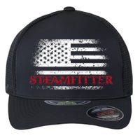 Steamfitter Usa Flag Patriotic For A Pipefitter Flexfit Unipanel Trucker Cap