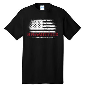 Steamfitter Usa Flag Patriotic For A Pipefitter Tall T-Shirt