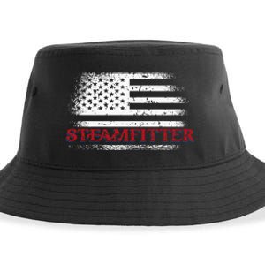 Steamfitter Usa Flag Patriotic For A Pipefitter Sustainable Bucket Hat