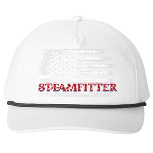 Steamfitter Usa Flag Patriotic For A Pipefitter Snapback Five-Panel Rope Hat