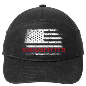 Steamfitter Usa Flag Patriotic For A Pipefitter 7-Panel Snapback Hat