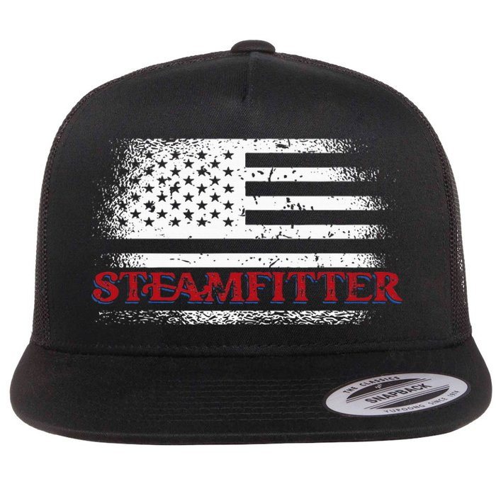 Steamfitter Usa Flag Patriotic For A Pipefitter Flat Bill Trucker Hat