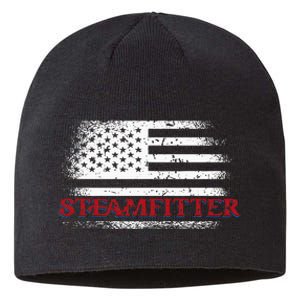 Steamfitter Usa Flag Patriotic For A Pipefitter Sustainable Beanie