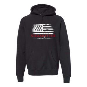 Steamfitter Usa Flag Patriotic For A Pipefitter Premium Hoodie