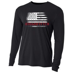 Steamfitter Usa Flag Patriotic For A Pipefitter Cooling Performance Long Sleeve Crew