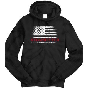 Steamfitter Usa Flag Patriotic For A Pipefitter Tie Dye Hoodie