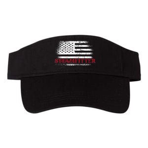 Steamfitter Usa Flag Patriotic For A Pipefitter Valucap Bio-Washed Visor