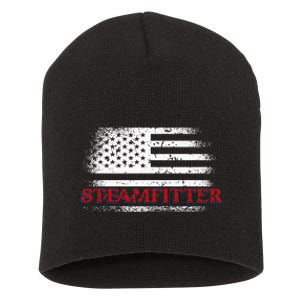 Steamfitter Usa Flag Patriotic For A Pipefitter Short Acrylic Beanie