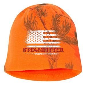 Steamfitter Usa Flag Patriotic For A Pipefitter Kati - Camo Knit Beanie