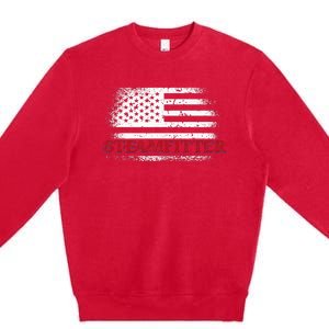 Steamfitter Usa Flag Patriotic For A Pipefitter Premium Crewneck Sweatshirt