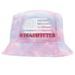 Steamfitter Usa Flag Patriotic For A Pipefitter Tie-Dyed Bucket Hat