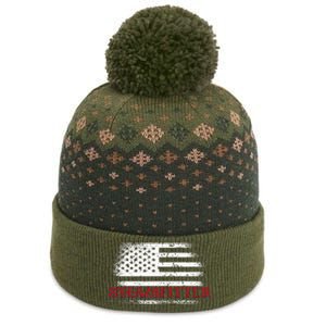 Steamfitter Usa Flag Patriotic For A Pipefitter The Baniff Cuffed Pom Beanie