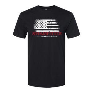 Steamfitter Usa Flag Patriotic For A Pipefitter Softstyle CVC T-Shirt