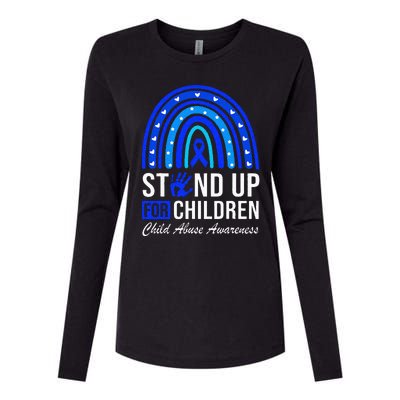 Stand Up For Children Stop Child Abuse Prevention Awareness Womens Cotton Relaxed Long Sleeve T-Shirt