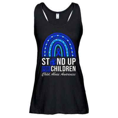 Stand Up For Children Stop Child Abuse Prevention Awareness Ladies Essential Flowy Tank