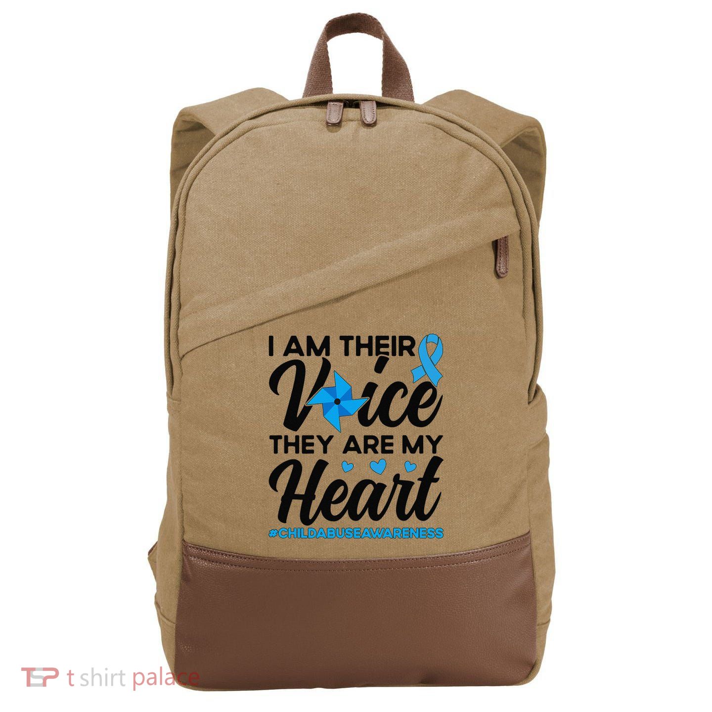 Stand Up For Children Boho Rainbow Child Abuse Awareness Cotton Canvas Backpack