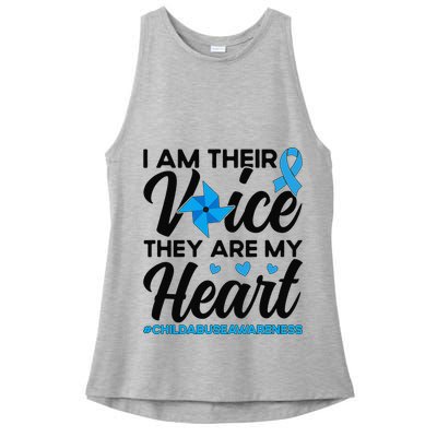 Stand Up For Children Boho Rainbow Child Abuse Awareness Ladies PosiCharge Tri-Blend Wicking Tank