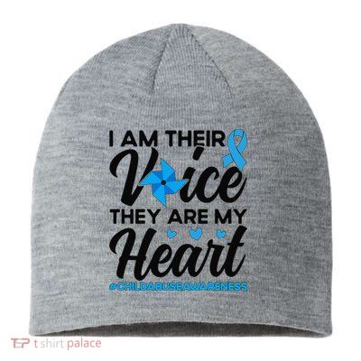 Stand Up For Children Boho Rainbow Child Abuse Awareness Sustainable Beanie