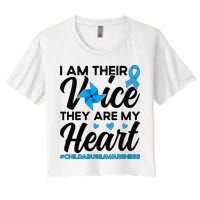 Stand Up For Children Boho Rainbow Child Abuse Awareness Women's Crop Top Tee