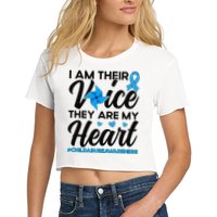 Stand Up For Children Boho Rainbow Child Abuse Awareness Women's Crop Top Tee