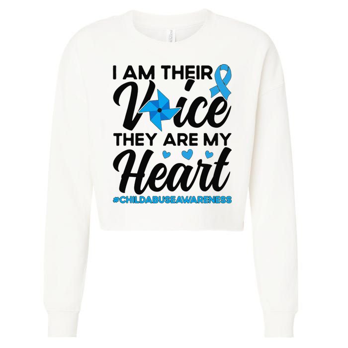 Stand Up For Children Boho Rainbow Child Abuse Awareness Cropped Pullover Crew