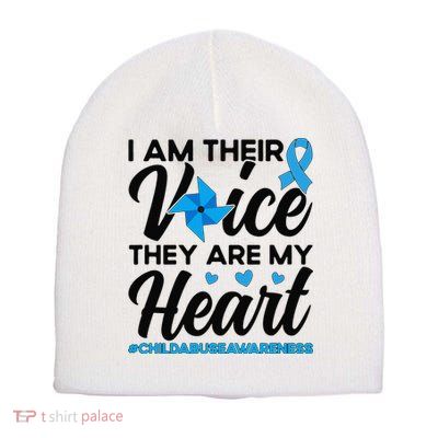 Stand Up For Children Boho Rainbow Child Abuse Awareness Short Acrylic Beanie