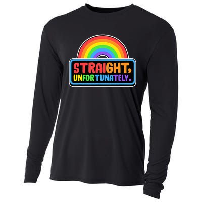 Straight Unfortunately Funny Lgbtq Cooling Performance Long Sleeve Crew