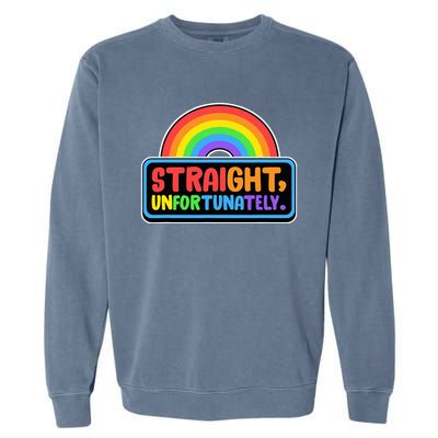 Straight Unfortunately Funny Lgbtq Garment-Dyed Sweatshirt