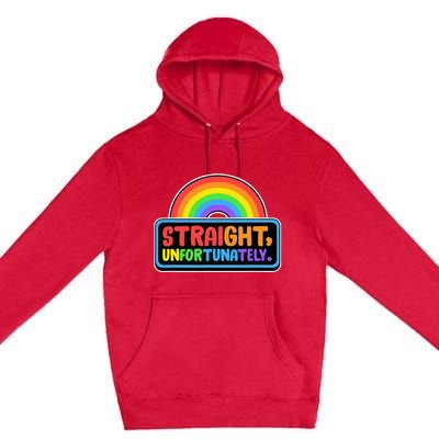 Straight Unfortunately Funny Lgbtq Premium Pullover Hoodie