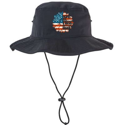 Sunflower USA Flag Home Of The Free Because Of The Brave Gift Legacy Cool Fit Booney Bucket Hat