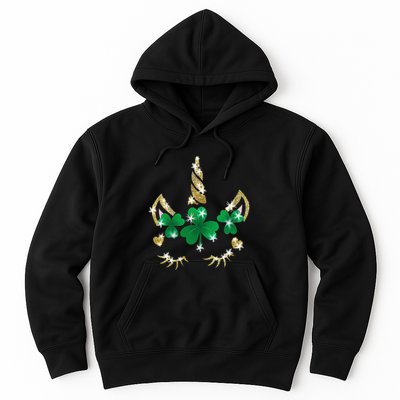 Sarcastic Unicorn Face Print Cute Saint Patrick's Day Hoodie