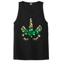 Sarcastic Unicorn Face Print Cute Saint Patrick's Day PosiCharge Competitor Tank