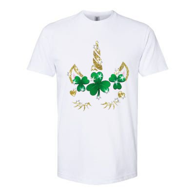 Sarcastic Unicorn Face Print Cute Saint Patrick's Day Softstyle CVC T-Shirt