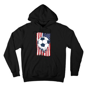 Soccer USA Flag Shirt, Soccer Ball Graphic Hoodie