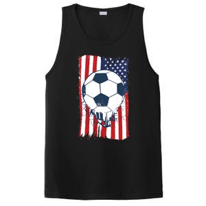 Soccer USA Flag Shirt, Soccer Ball Graphic PosiCharge Competitor Tank