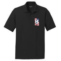 Soccer USA Flag Shirt, Soccer Ball Graphic PosiCharge RacerMesh Polo