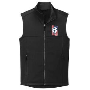 Soccer USA Flag Shirt, Soccer Ball Graphic Collective Smooth Fleece Vest