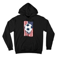 Soccer USA Flag, Soccer Ball Graphic Hoodie