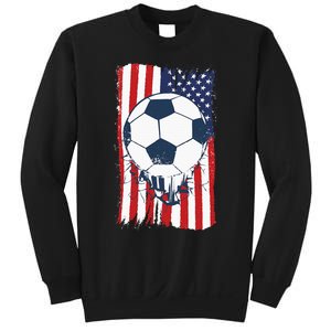 Soccer USA Flag, Soccer Ball Graphic Sweatshirt