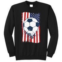 Soccer USA Flag, Soccer Ball Graphic Sweatshirt