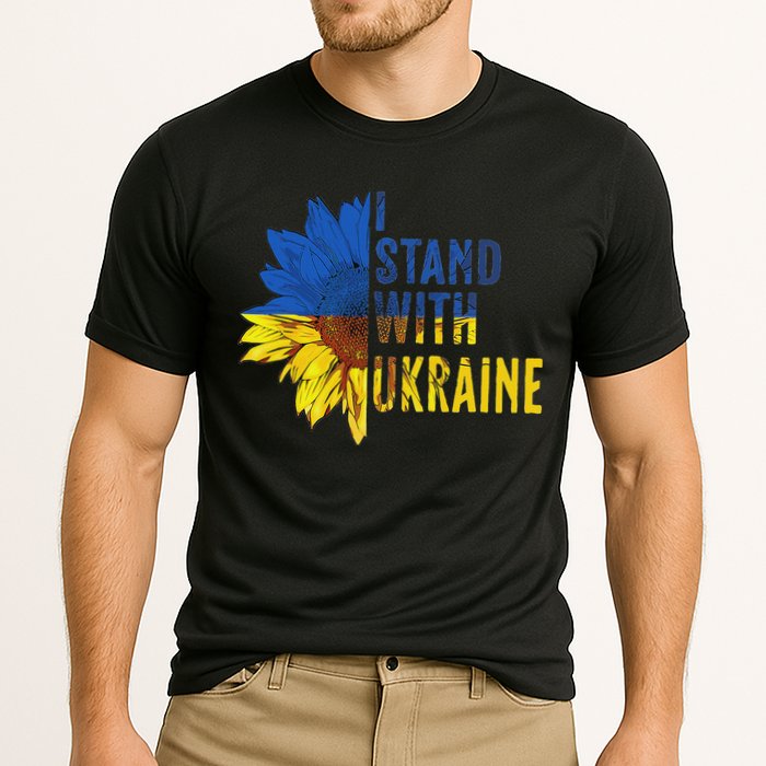 Sunflower Ukraine Flag I Stand With Ukraine Cooling Performance Crew T-Shirt