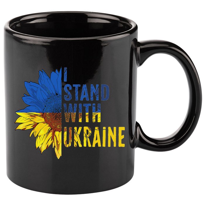 Sunflower Ukraine Flag I Stand With Ukraine 11oz C Handle Ceramic Mug