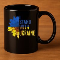 Sunflower Ukraine Flag I Stand With Ukraine 11oz C Handle Ceramic Mug