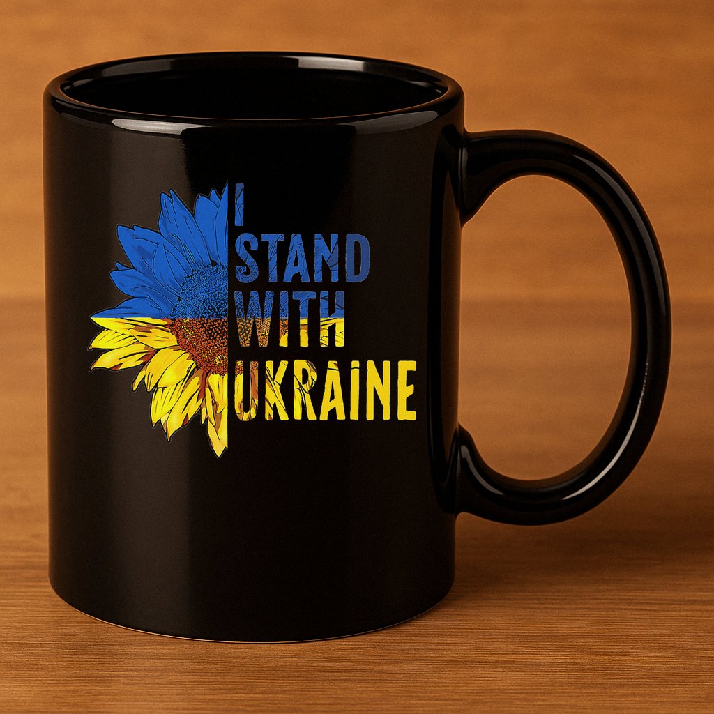 Sunflower Ukraine Flag I Stand With Ukraine 11oz C Handle Ceramic Mug