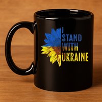 Sunflower Ukraine Flag I Stand With Ukraine 11oz C Handle Ceramic Mug