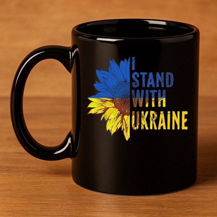 Sunflower Ukraine Flag I Stand With Ukraine 11oz C Handle Ceramic Mug
