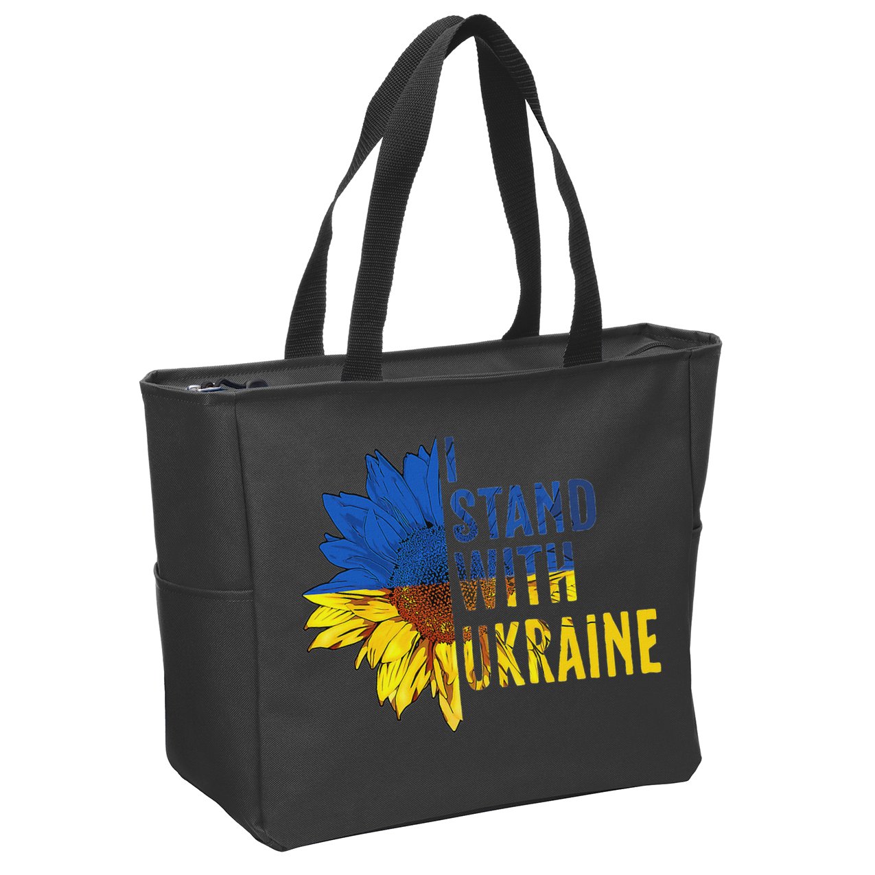 Sunflower Ukraine Flag I Stand With Ukraine Zip Tote Bag